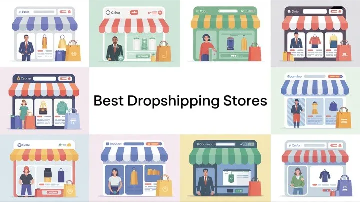 Infográfico mostrando os elementos-chave de lojas de dropshipping bem-sucedidas