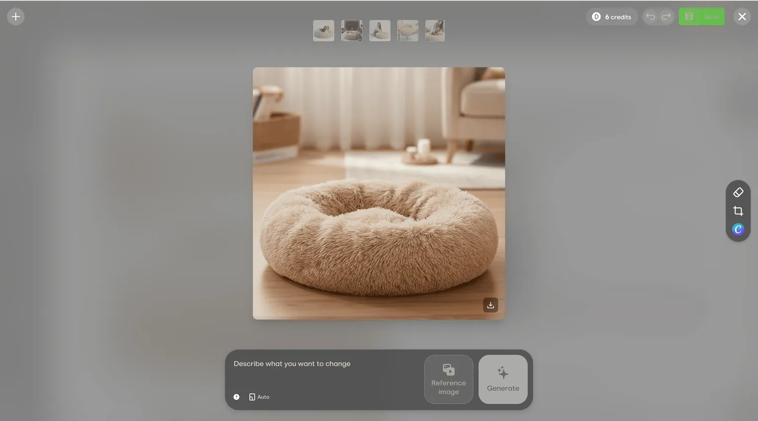 AI image generator turning a plain product photo into a lifestyle shot