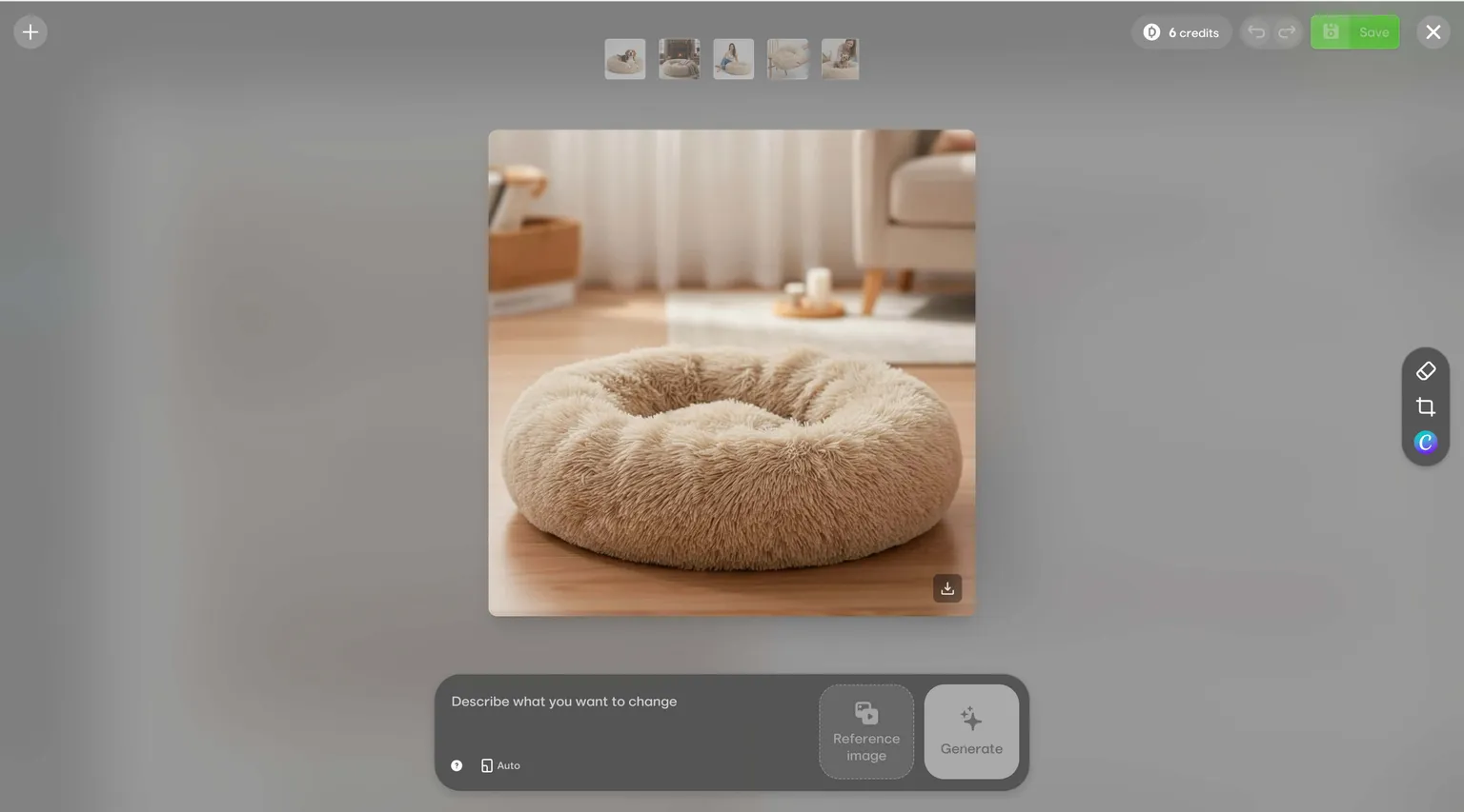 Gerador de imagens com IA transformando uma foto de produto em uma foto lifestyle
