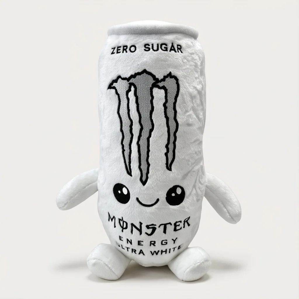 PUMPSTER plush, Classic White colorway displayed on a clean studio backdrop